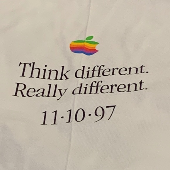 **RARE** 1997 Apple Employee Team t-shirt - “Think Different.  Really Different” - Picture 3 of 5
